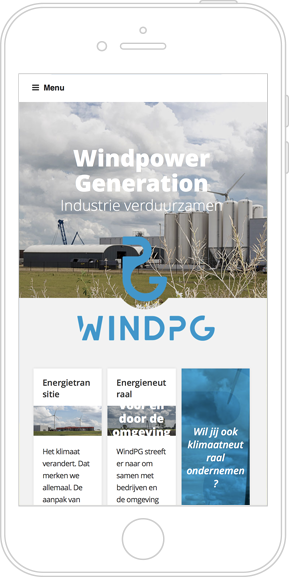 WindPG website mobiel